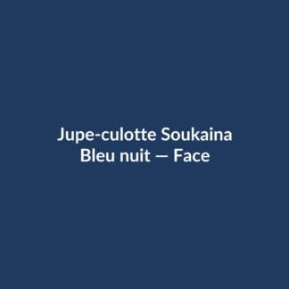 Jupe-culotte Soukaina — Bleu nuit, vue face