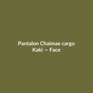 Pantalon Chaimae cargo — Kaki, vue face