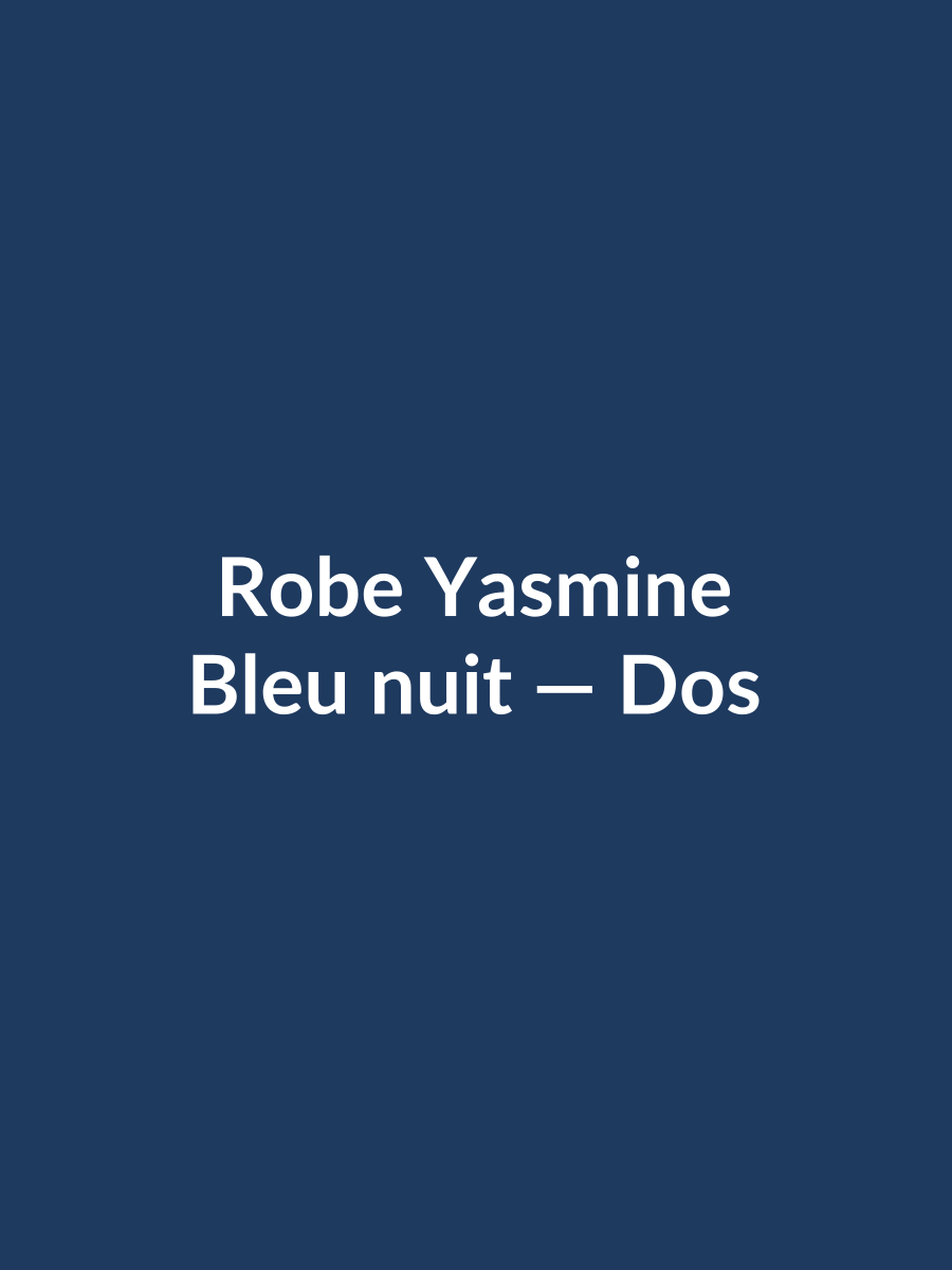 Robe Yasmine — Bleu nuit, vue dos