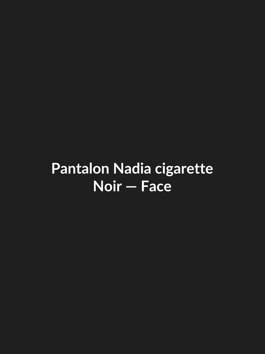 Pantalon Nadia cigarette — Noir, vue face
