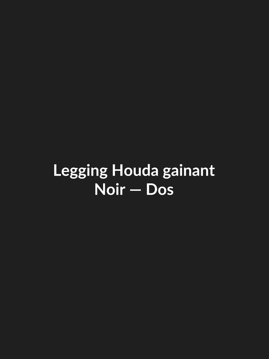 Legging Houda gainant — Noir, vue dos
