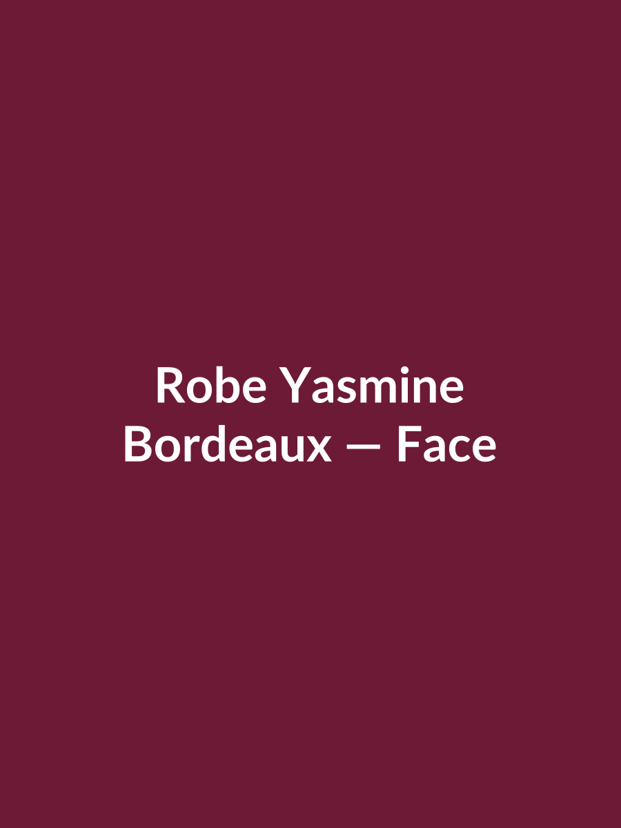 Robe Yasmine — Bordeaux, vue face