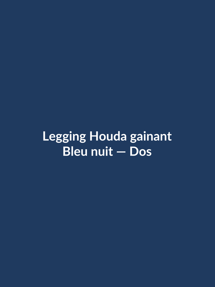 Legging Houda gainant — Bleu nuit, vue dos