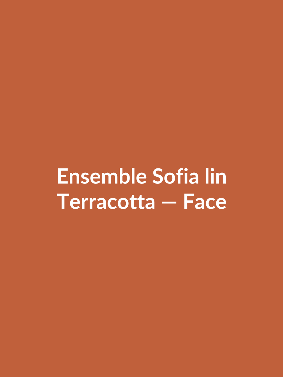 Ensemble Sofia lin — Terracotta, vue face