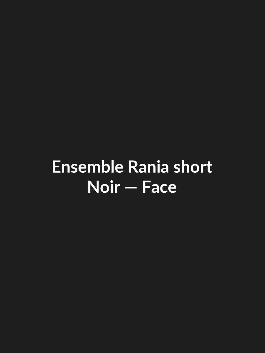 Ensemble Rania short — Noir, vue face