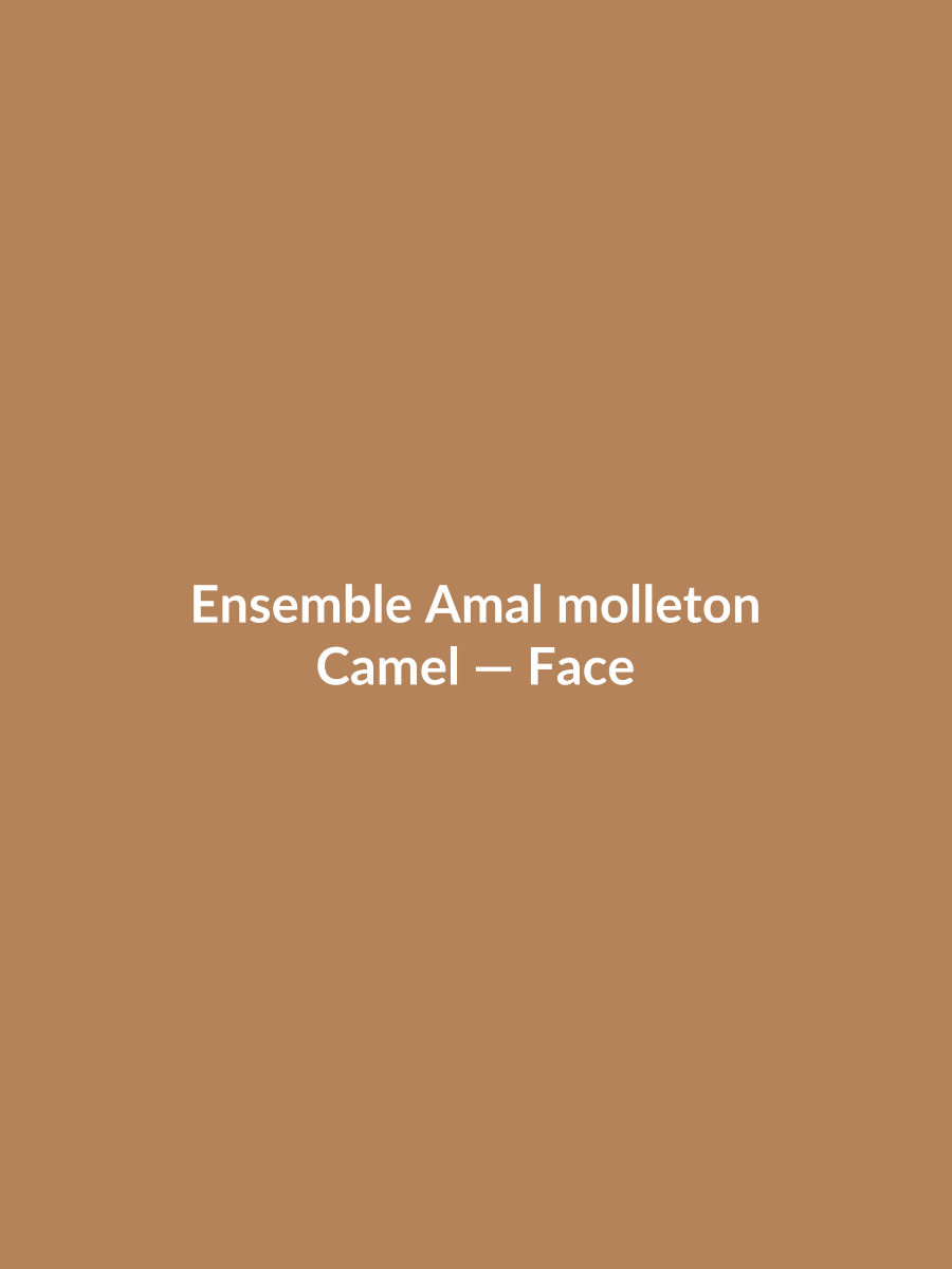 Ensemble Amal molleton — Camel, vue face