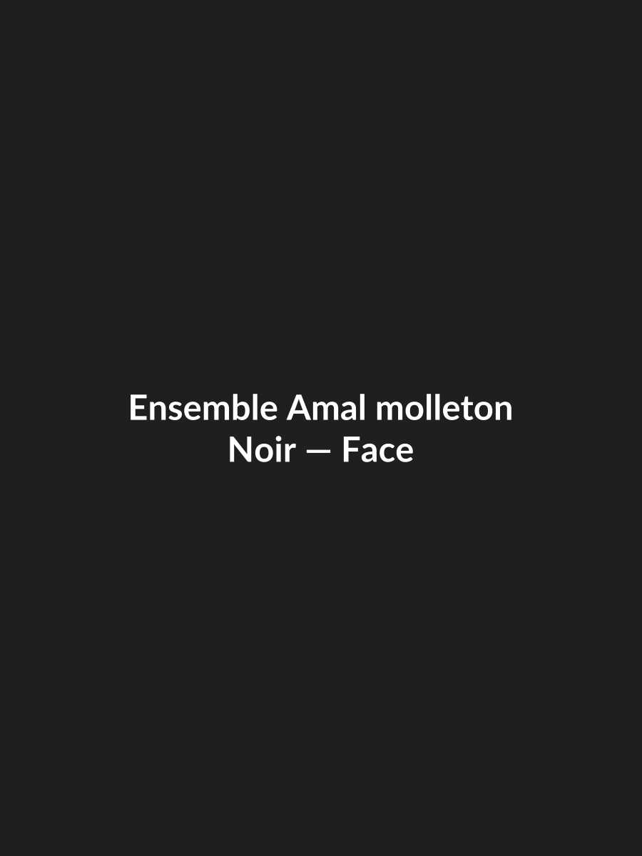 Ensemble Amal molleton — Noir, vue face