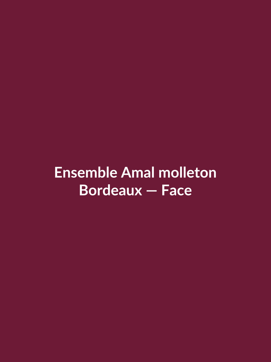 Ensemble Amal molleton — Bordeaux, vue face
