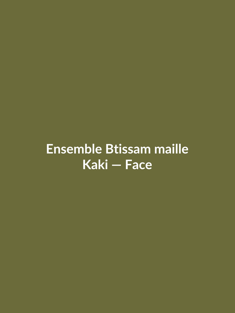 Ensemble Btissam maille — Kaki, vue face