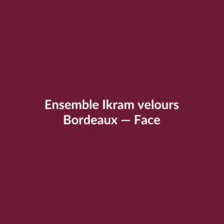 Ensemble Ikram velours — Bordeaux, vue face