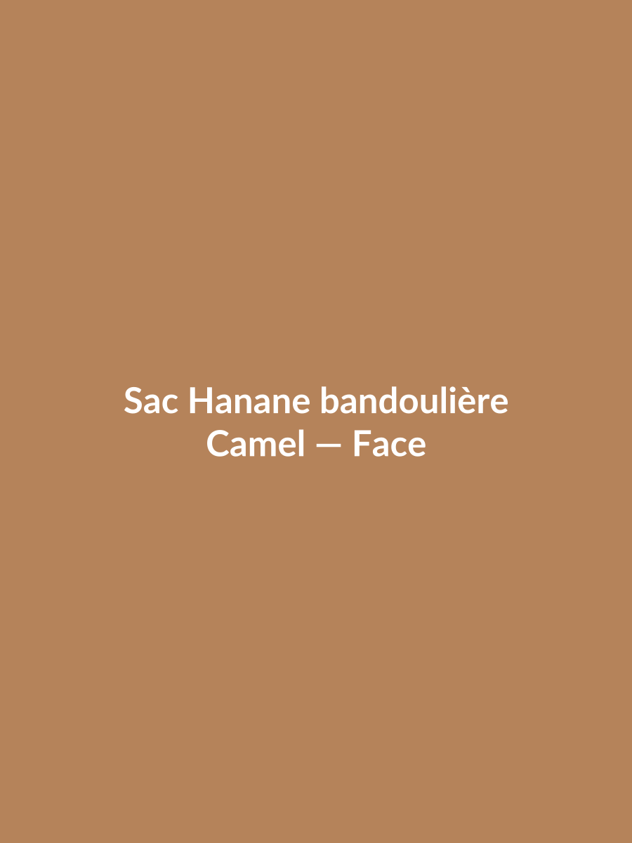 Sac Hanane bandoulière — Camel, vue face
