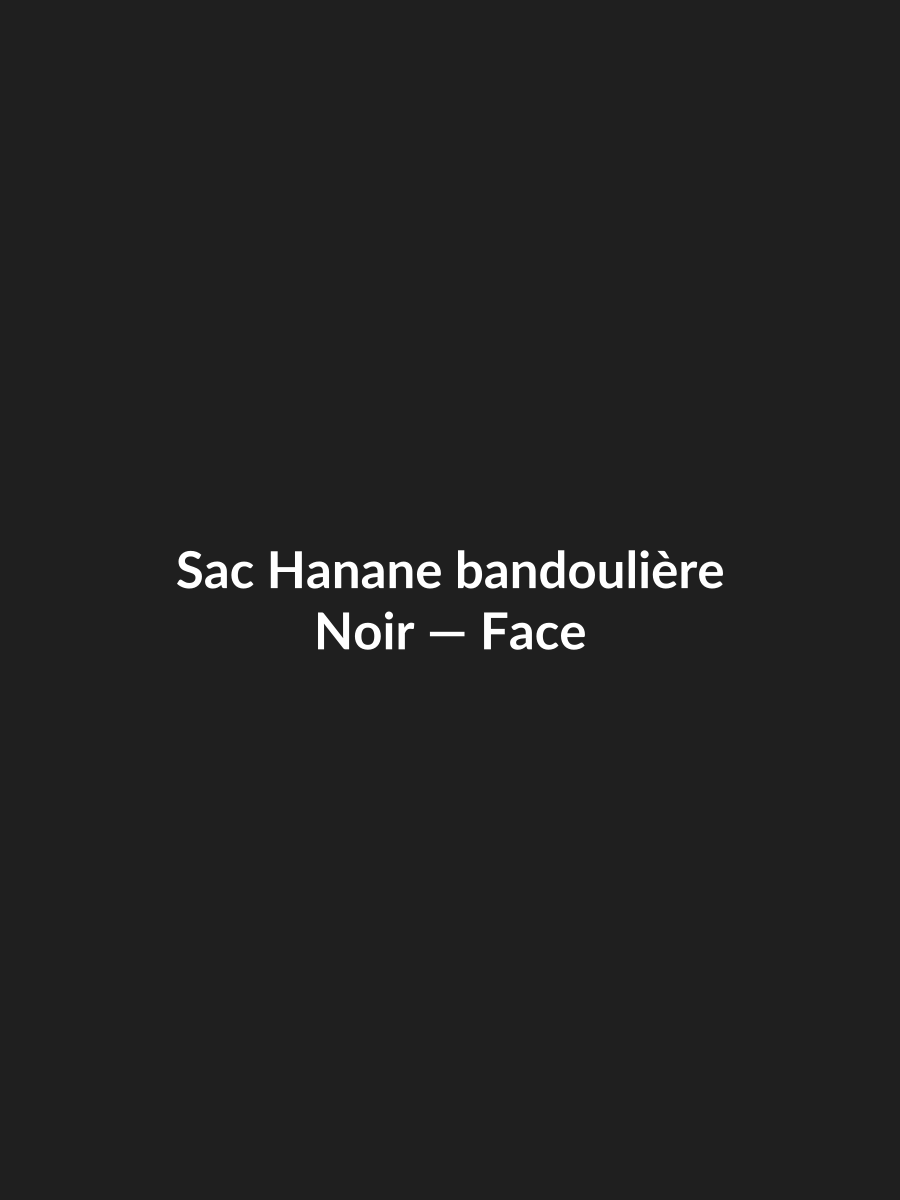 Sac Hanane bandoulière — Noir, vue face